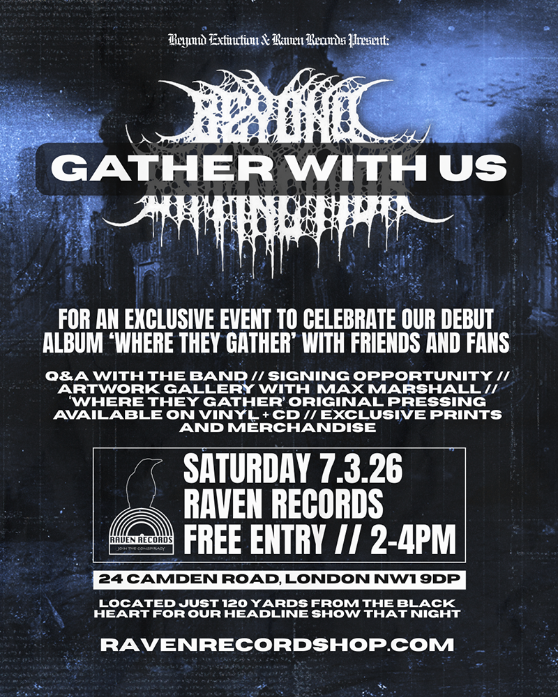 Beyond Extinction Raven Records pop-up 2026