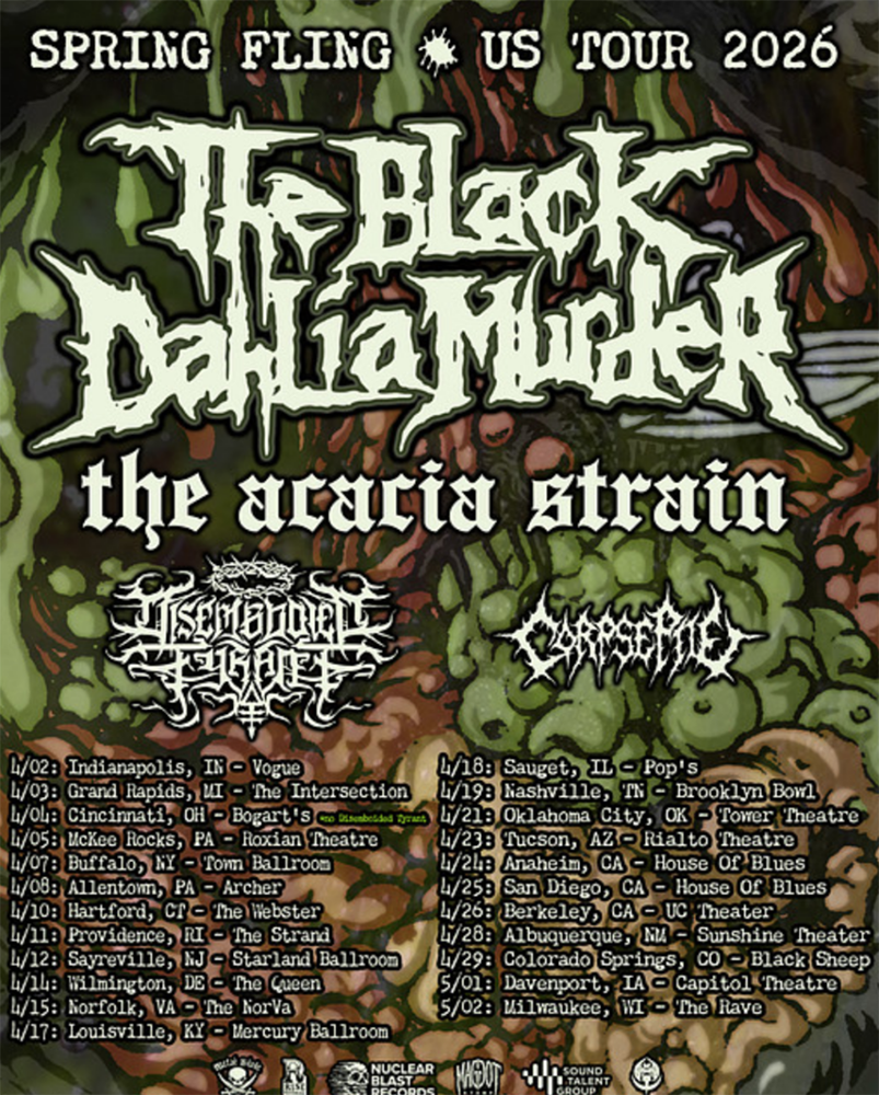 The Black Dahlia Murder US Tour 2026