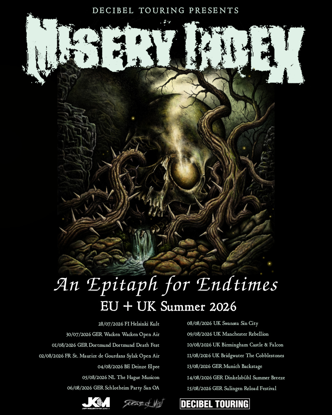 Misery Index European Tour 2026