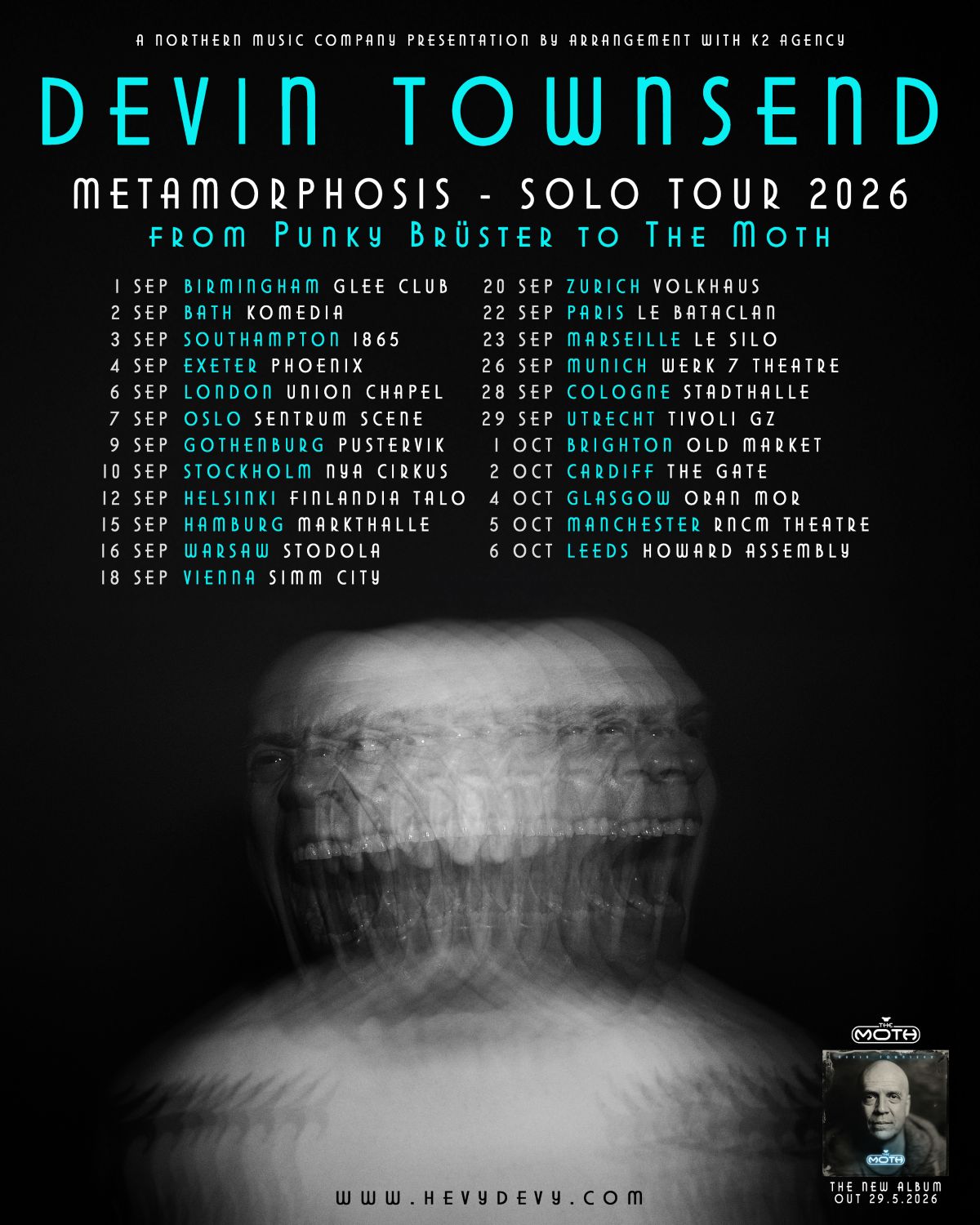 Devin Townsend European Tour 2026