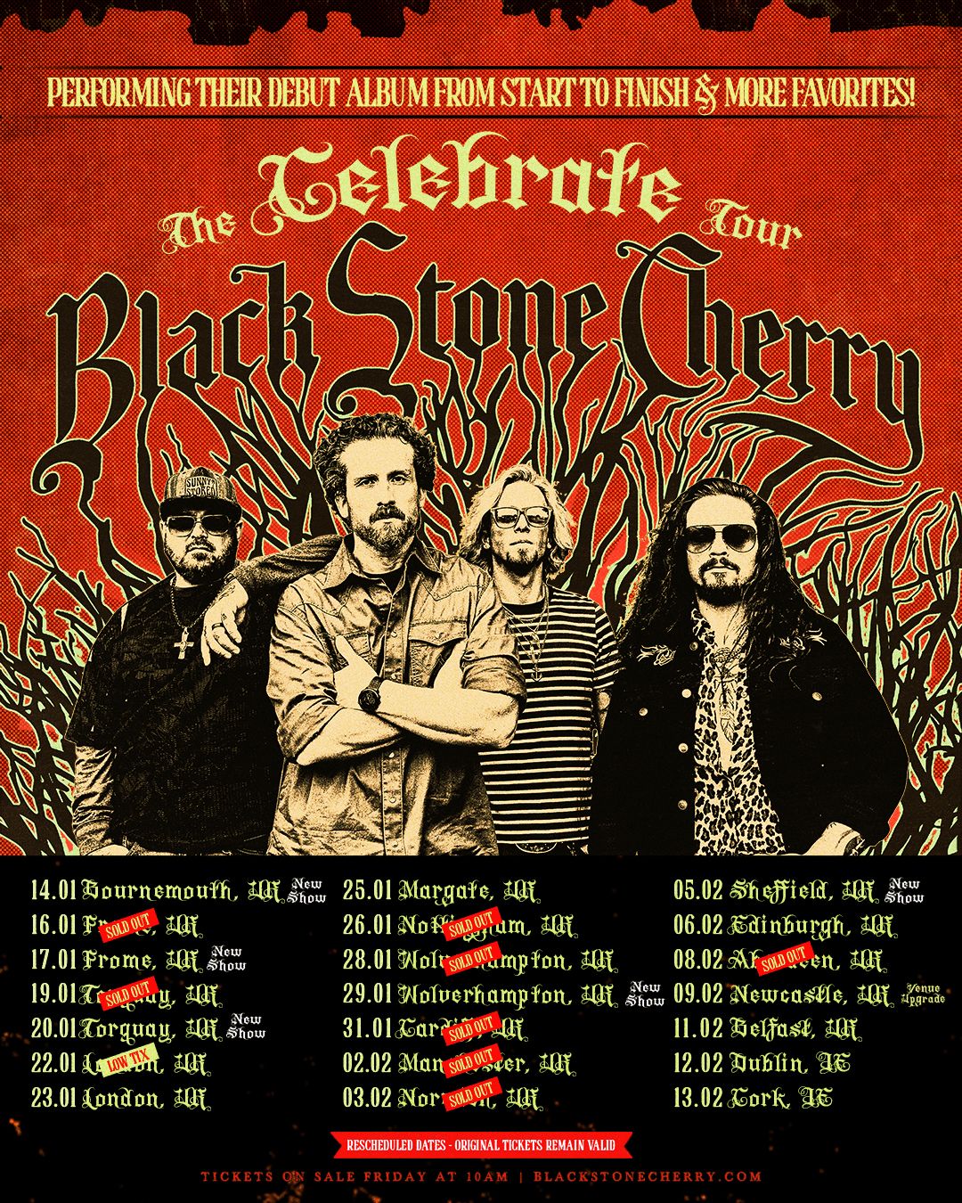 Black Stone Cherry Rescheduled UK Tour 2027