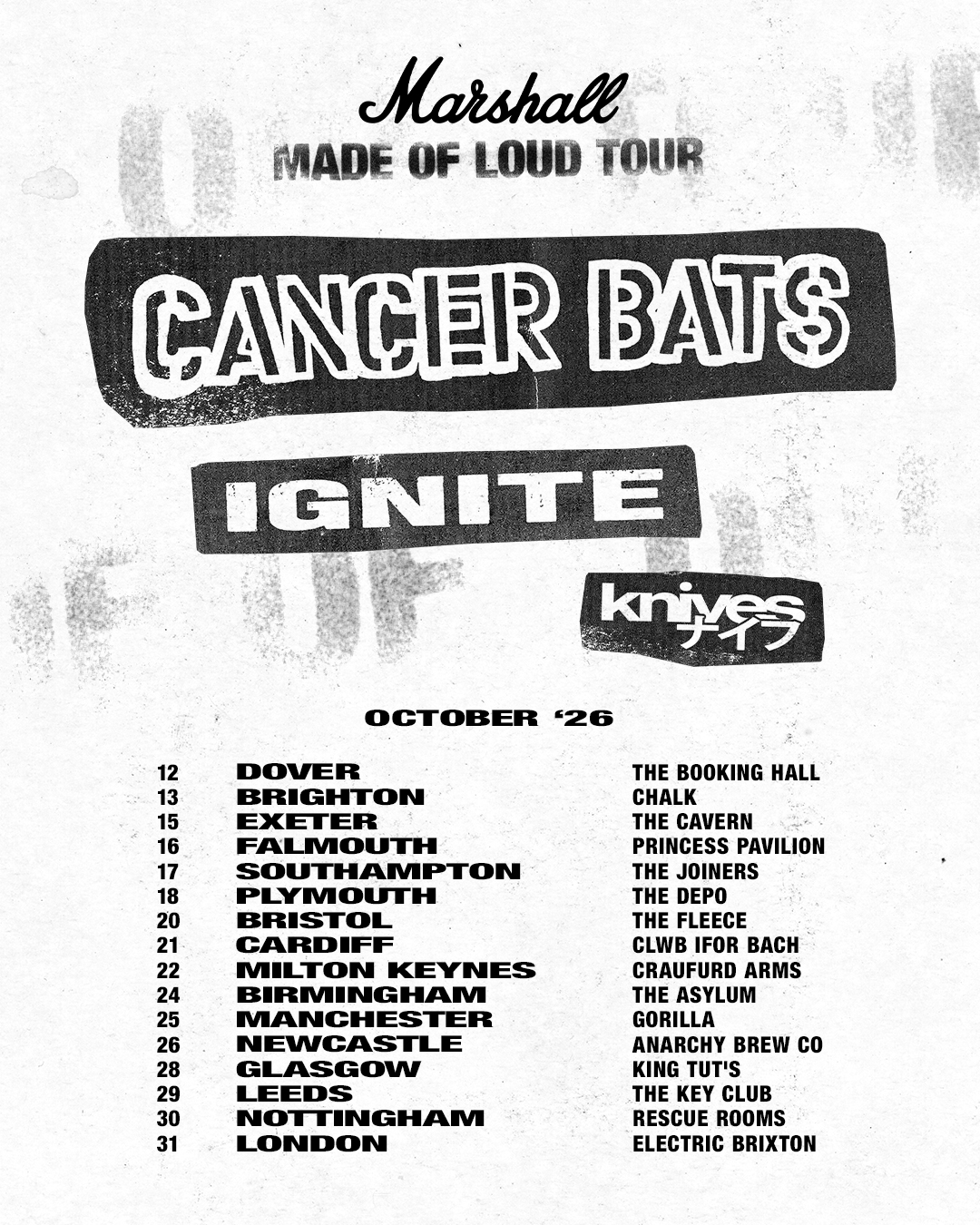 Cancer Bats UK Tour 2026