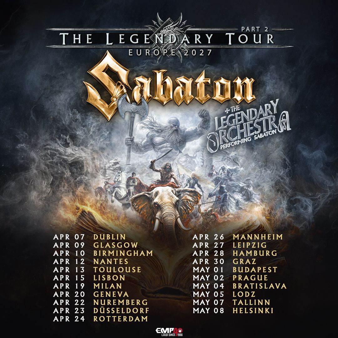 Sabaton European Tour 2027