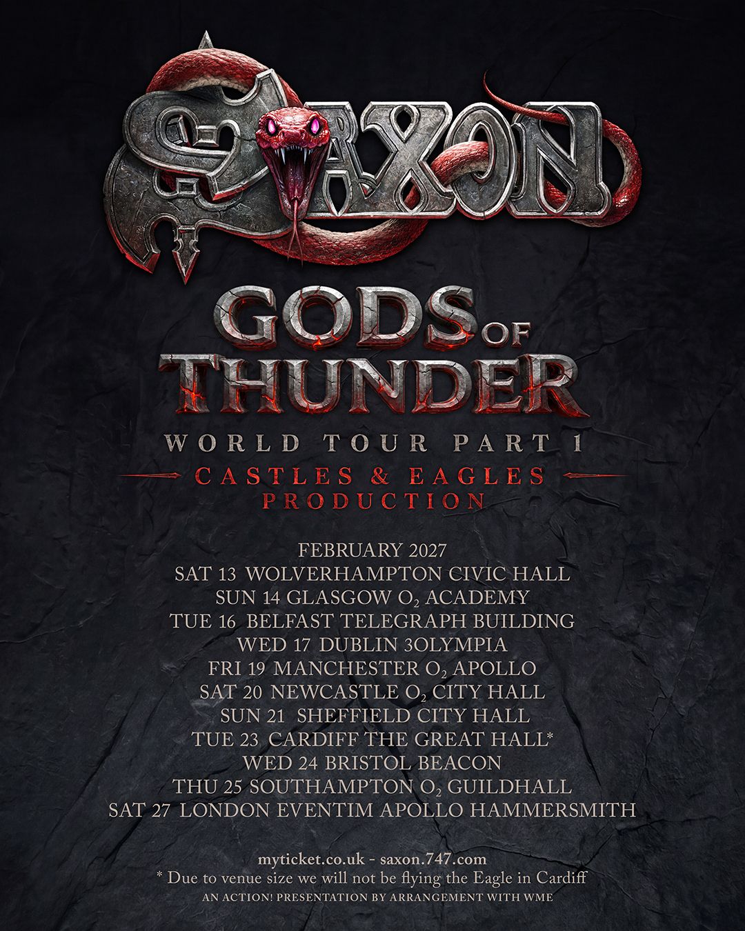 Saxon UK Tour 2027