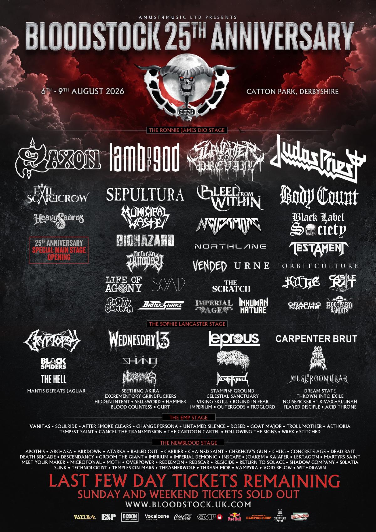 Bloodstock Festival 2026 - Final lineup