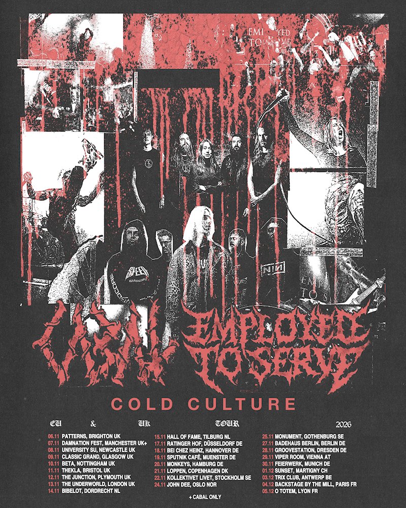 Employed To Serve and Cabal co-headline European and UK Tour 2026