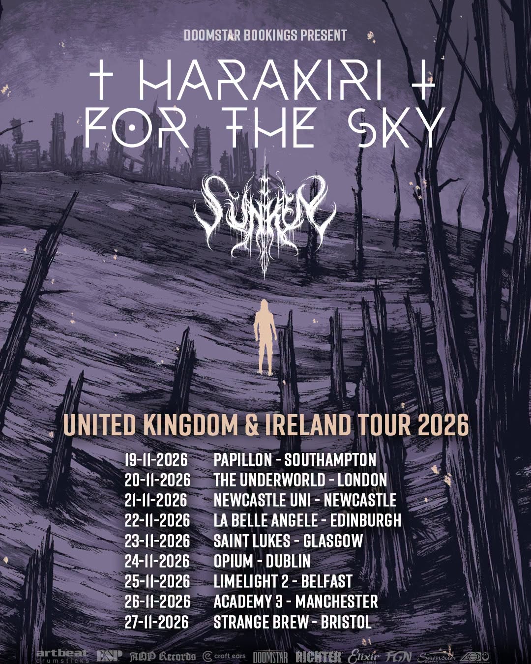 Harakiri For The Sky UK and Ireland Tour 2026