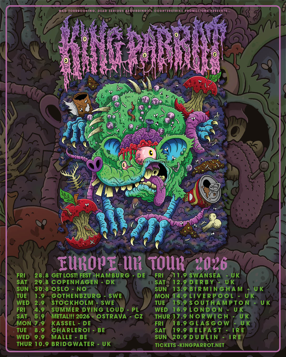 King Parrot UK and European Tour 2026