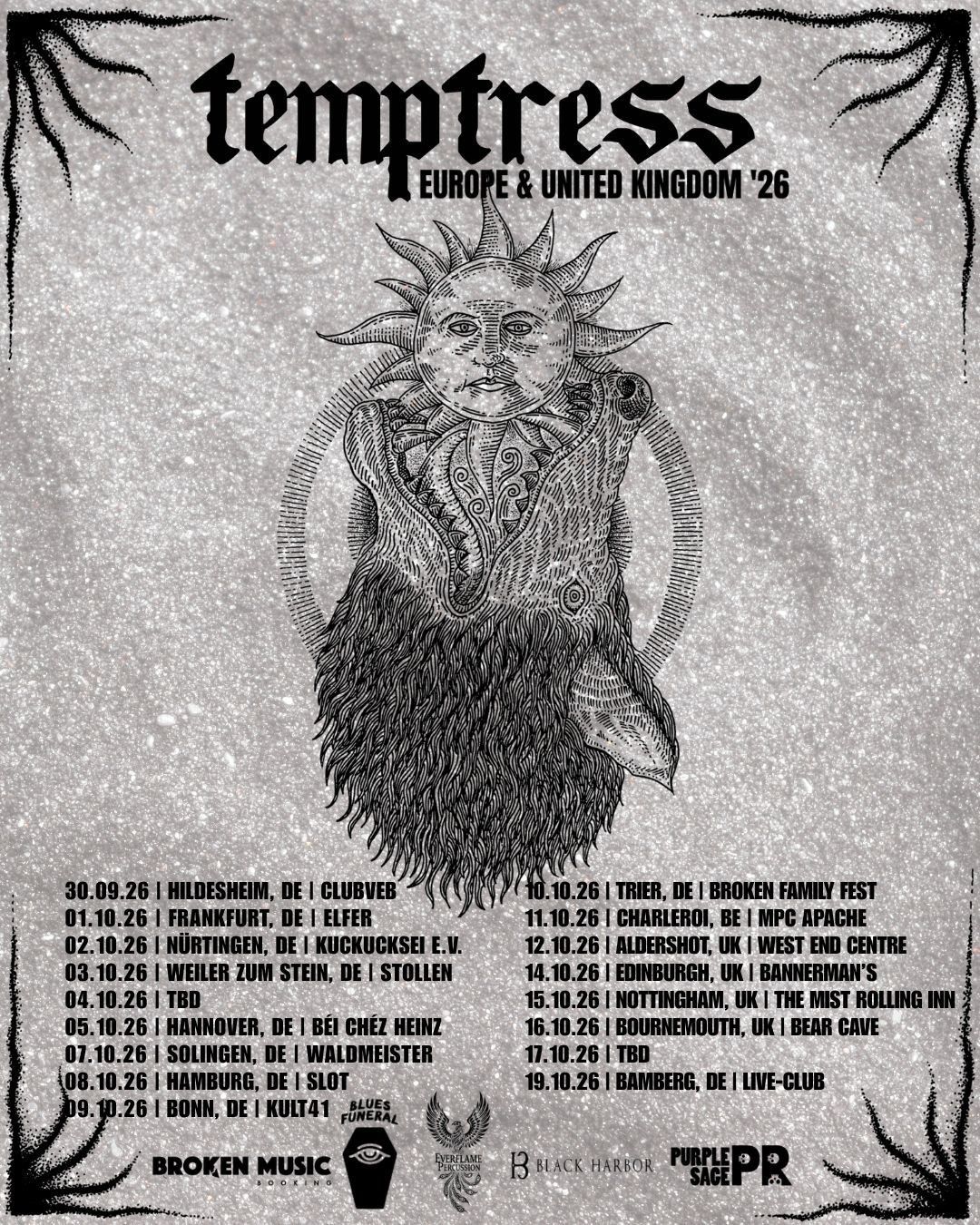 Temptress European Tour 2026