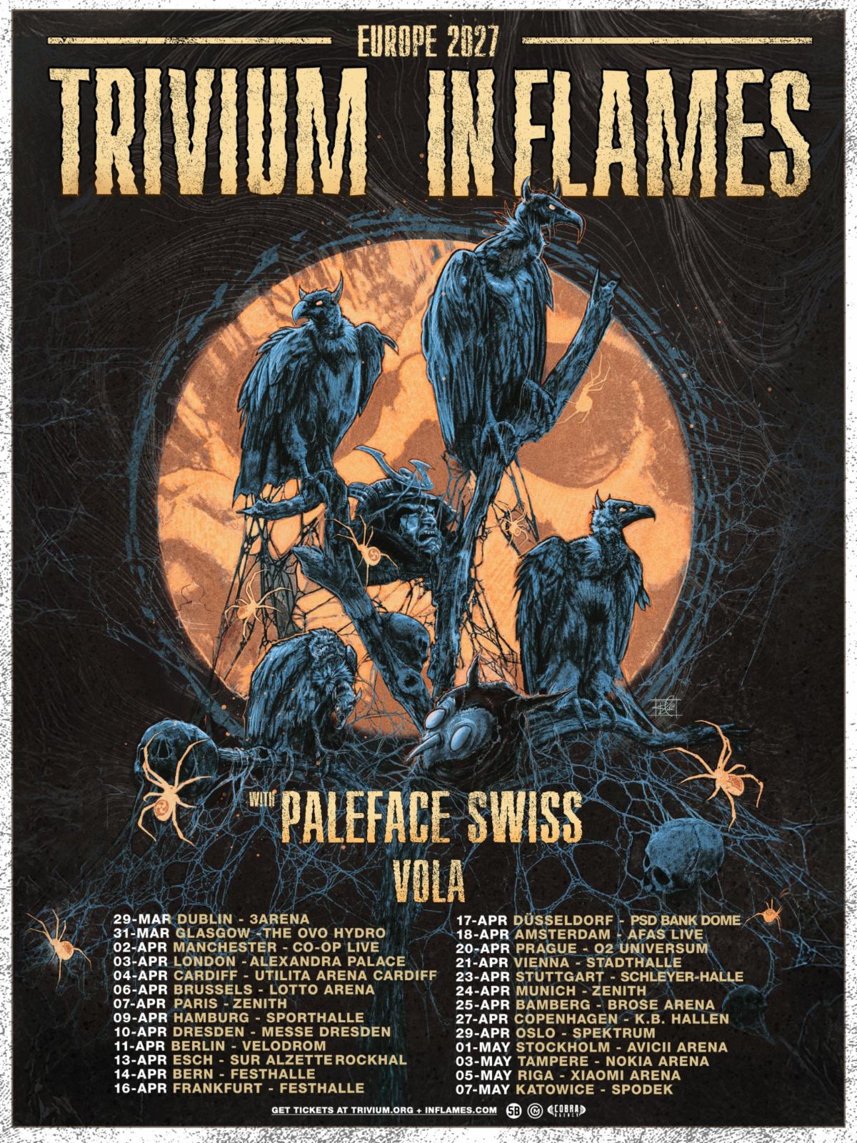 Trivium and In Flames co-headline European Tour 2027