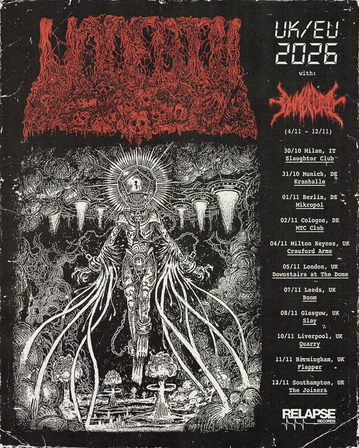 Undeath UK and European Tour 2026