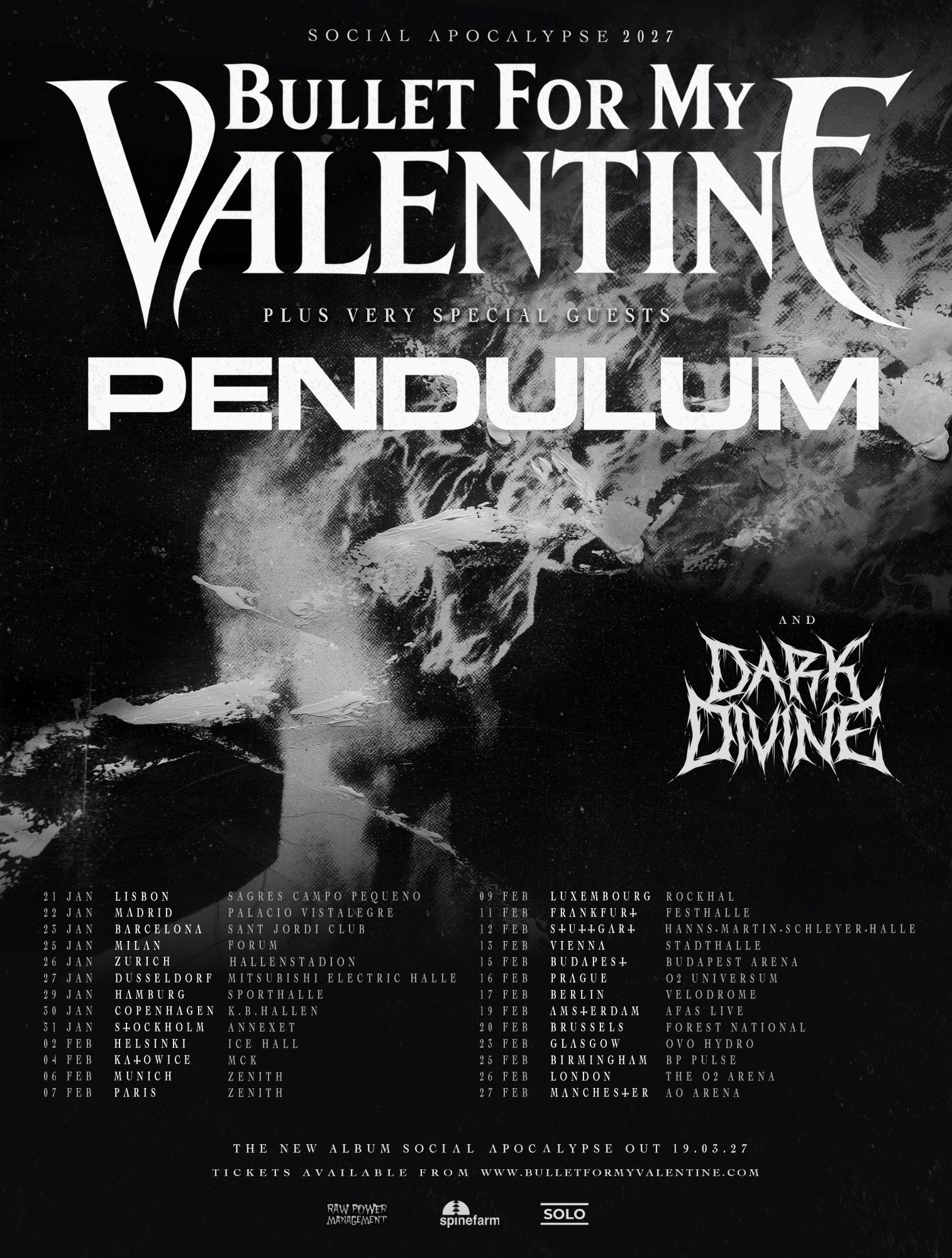 Bullet For My Valentine UK and European Tour 2027