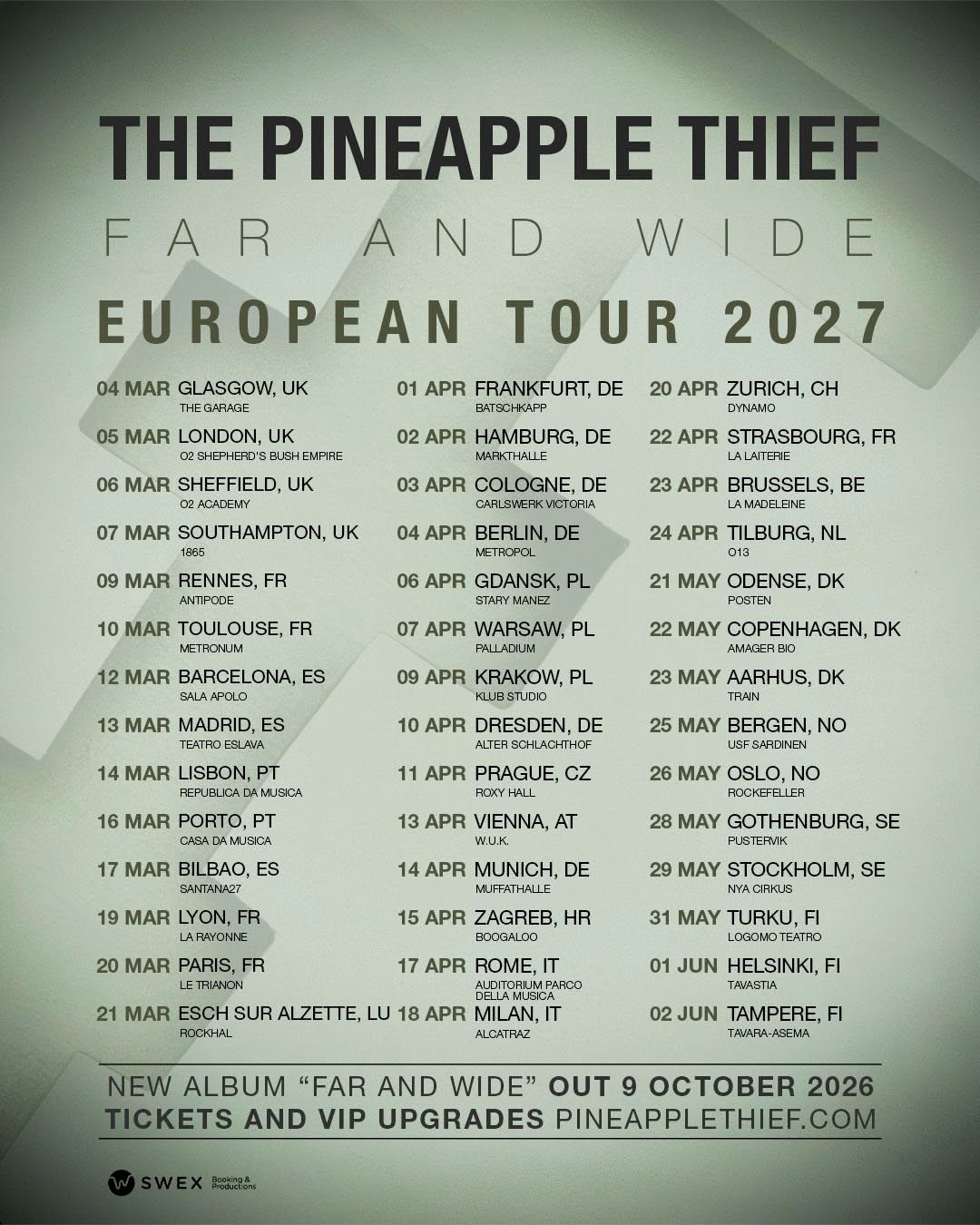 The Pineapple Thief European Tour 2027