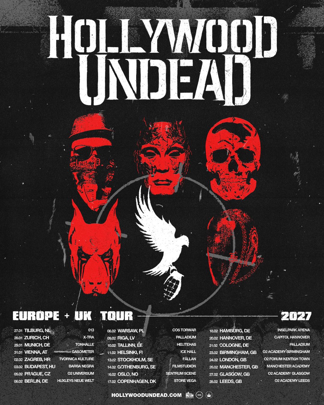 Hollywood Undead UK and European Tour 2027
