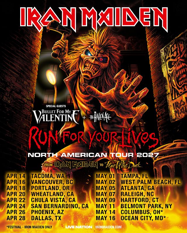 Iron Maiden North American Tour 2027