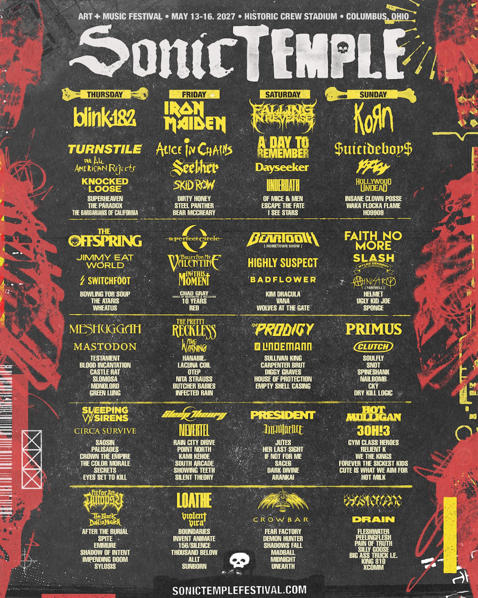 Sonic Temple Art & Music Festival - 2027 lineup