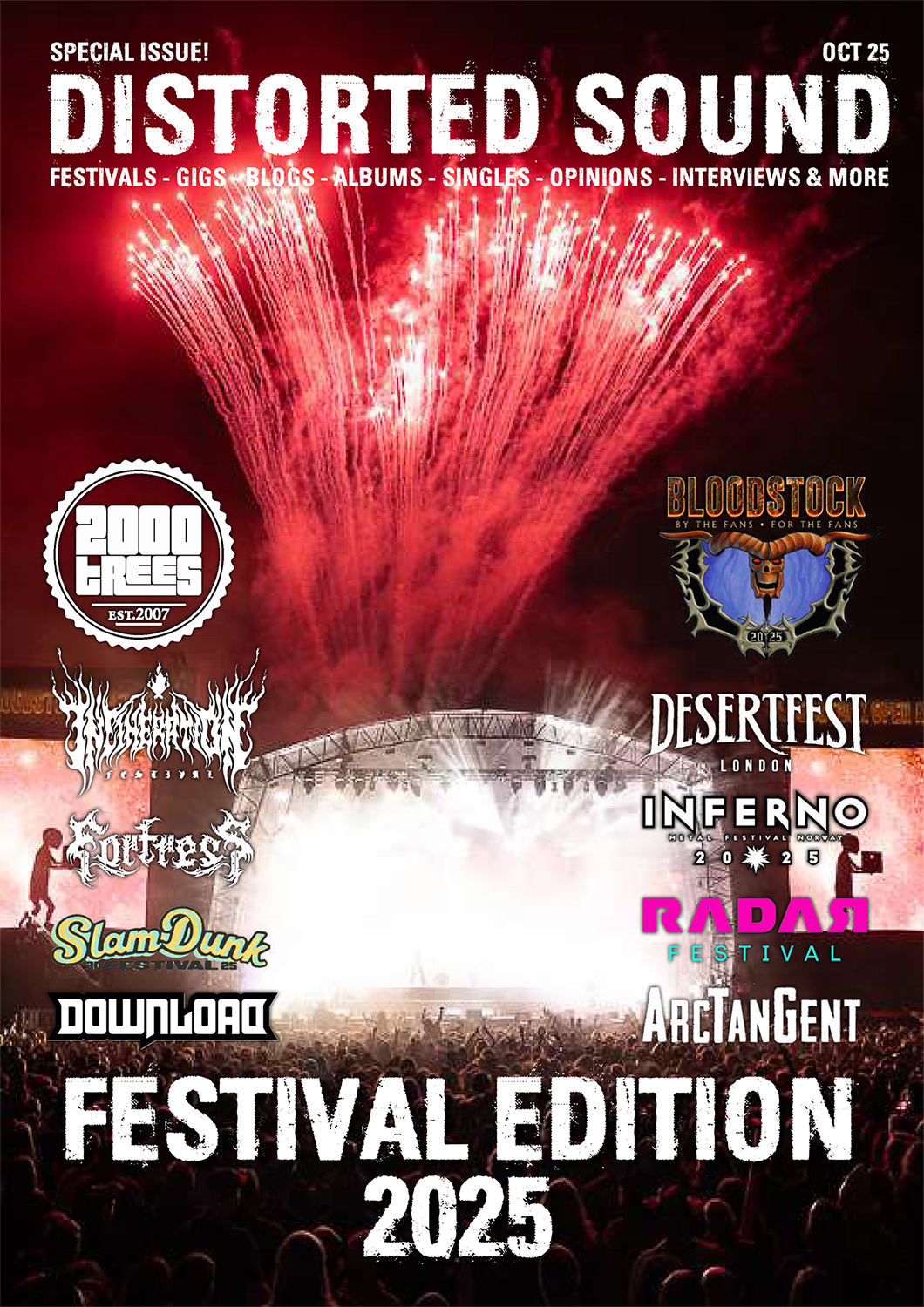 Distorted Sound Magazine: The Festival Issue 2025 Cover