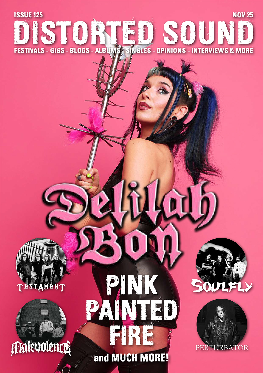 Distorted Sound Magazine: Issue 125 featuring Delilah Bon on the cover